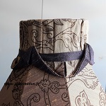 abat jour-dome-soie-plisse-jade creation